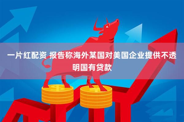 一片红配资 报告称海外某国对美国企业提供不透明国有贷款