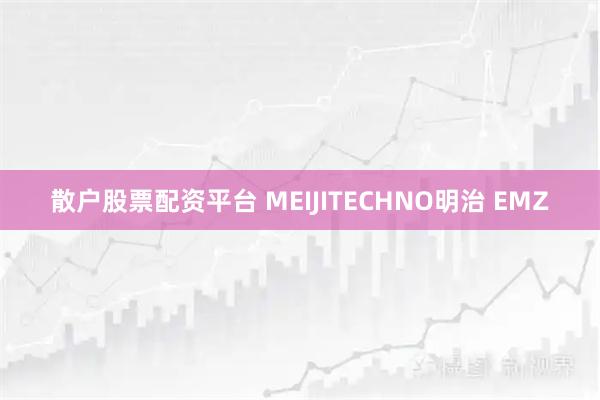散户股票配资平台 MEIJITECHNO明治 EMZ